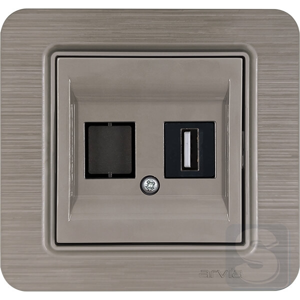 Розетка USB Type-A 5V-2.4A Arvia Electric Lavin Медь (21 28 4010 251)